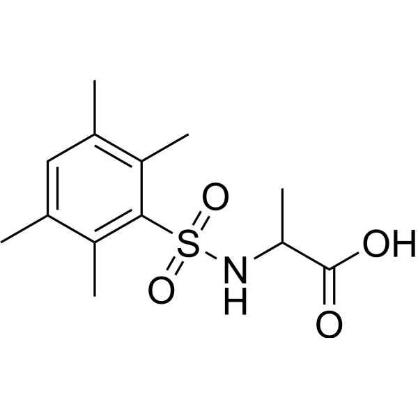 N-(2, 3, 5, 6-Tetramethylphenylsulfonyl)-DL-alanine Structure