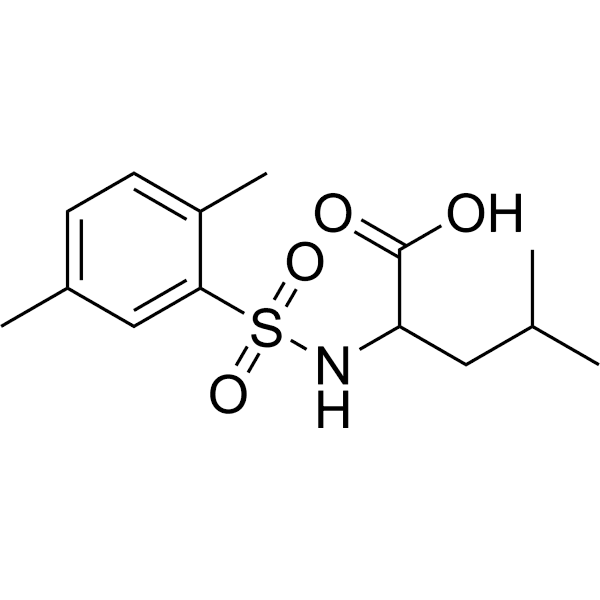 N-(2, 5-Dimethylphenylsulfonyl)-DL-leucine Structure