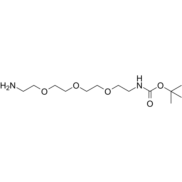 NH2-PEG3-C2-NH-Boc Structure