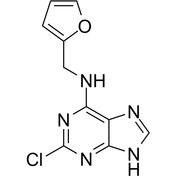 2-Chloro-N6-furfuryladenine  Structure