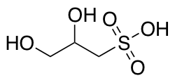 2,3-Dihydroxypropane-1-sulfonic Acid  Structure