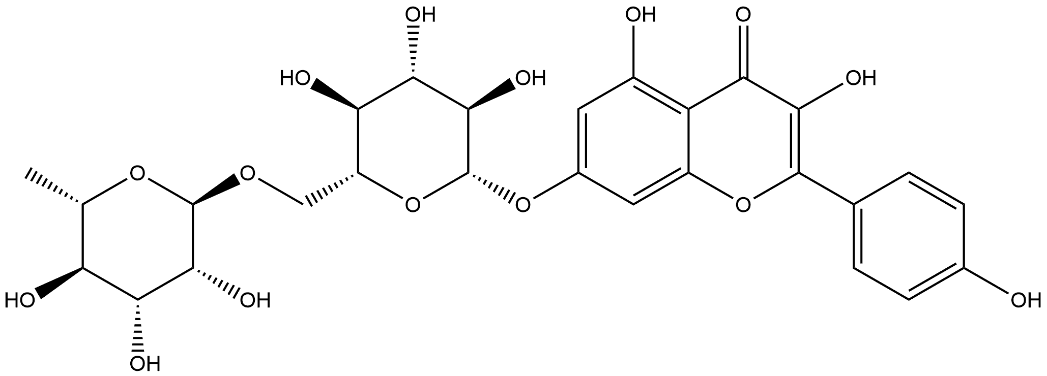 Kaempferol 7-O-rutinoside Structure