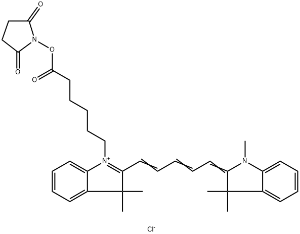 Cyanine5 NHS ester chloride Structure