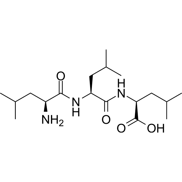 (S)-2-((S)-2-((S)-2-Amino-4-methylpentanamido)-4-methylpentanamido)-4-methylpentanoic acid Structure