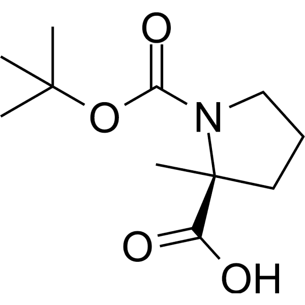 (S)-1-(tert-Butoxycarbonyl)-2-methylpyrrolidine-2-carboxylic acid Structure