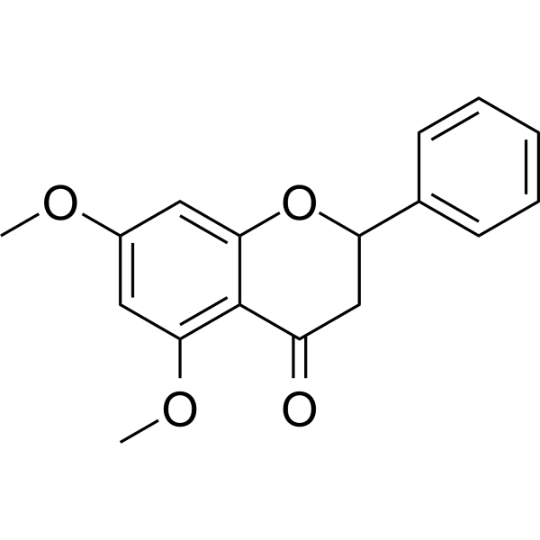 5,7-Dimethoxyflavanone Structure