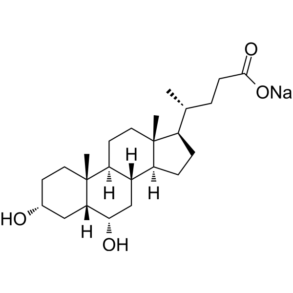 Hyodeoxycholic acid sodium Structure