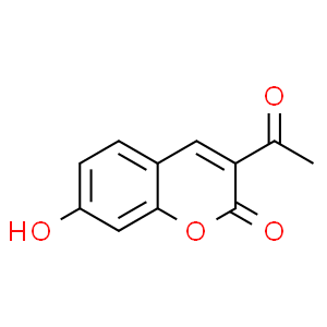 3-Acetyl-7-Hydroxycoumarin  Structure