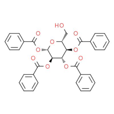 1,2,3,4-tetra-O-benzoyl-β-D-glucopyranose  Structure