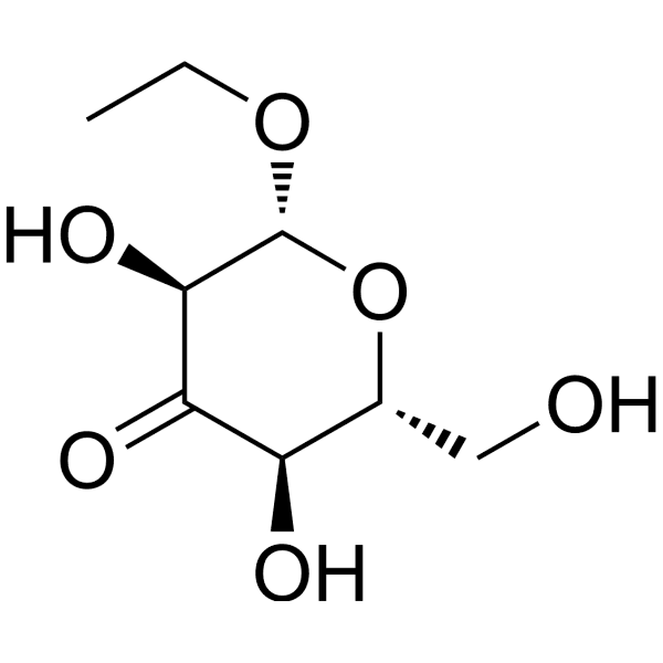 Ethyl β-D-ribo-hexopyranosid-3-ulose Structure