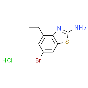 6-Bromo-4-ethyl-1,3-benzothiazol-2-amine, HCl  Structure