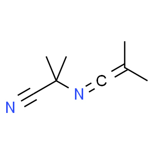 2-methyl-2-(2-methylprop-1-enylideneamino)propanenitrile  Structure