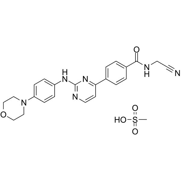 Momelotinib Mesylate Structure