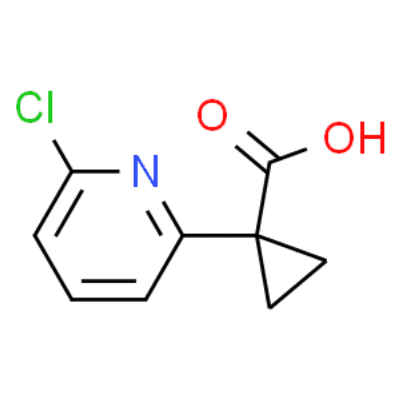1-(6-chloropyridin-2-yl)cyclopropane-1-carboxylic acid  Structure