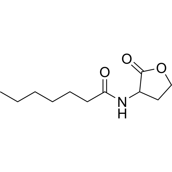 N-Heptanoyl-DL-homoserine lactone Structure