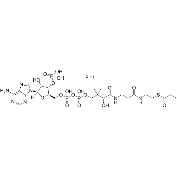 Propionyl coenzyme A lithium  Structure