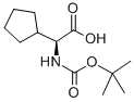(S)-2-((tert-Butoxycarbonyl)amino)-2-cyclopentylacetic acid Structure