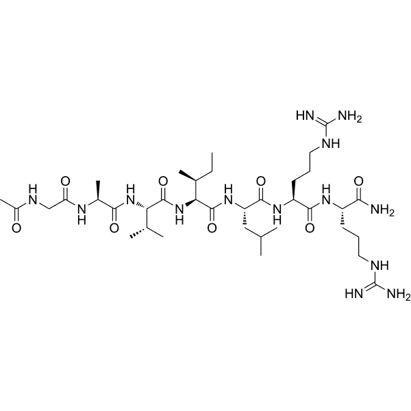 Ac-Gly-Ala-Val-Ile-Leu-Arg-Arg-NH2 Structure