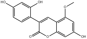 7,2',4'-Trihydroxy-5-methoxy-3-phenylcoumarin Structure