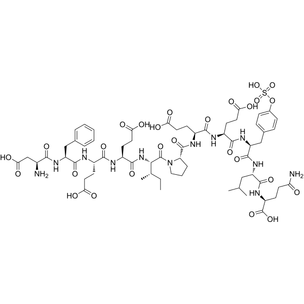Hirudin (55-65) (sulfated) Structure