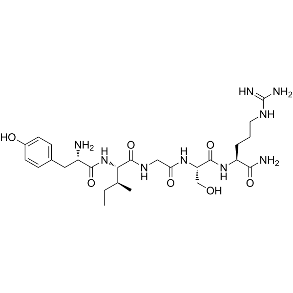 H-Tyr-Ile-Gly-Ser-Arg-NH2 Structure