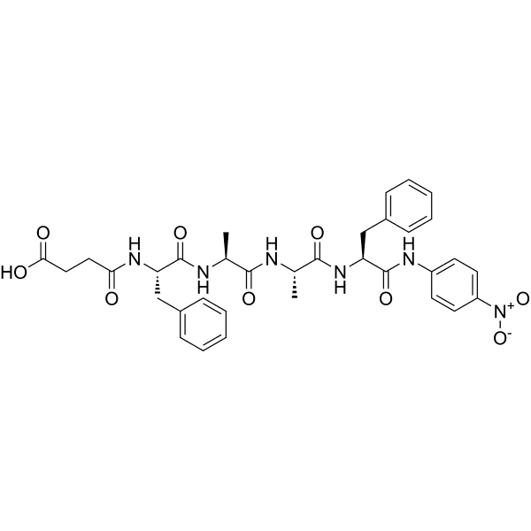 Suc-Phe-Ala-Ala-Phe-pNA Structure