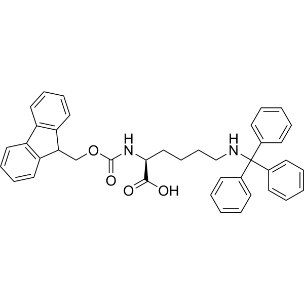 N2-(((9H-Fluoren-9-yl)methoxy)carbonyl)-N6-trityl-L-lysine Structure