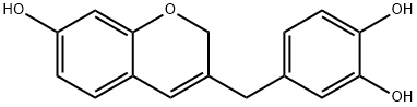 7,3',4'-Trihydroxy-3-benzyl-2H-chromene Structure