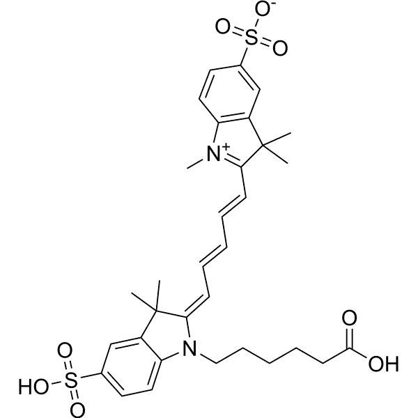 Sulfo-Cy5 carboxylic acid Structure