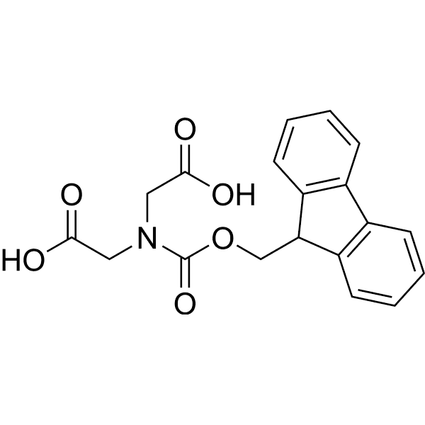 2, 2'-((((9H-Fluoren-9-yl)methoxy)carbonyl)azanediyl)diacetic acid Structure