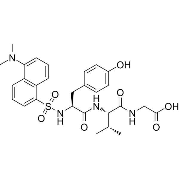 Dansyl-Tyr-Val-Gly Structure