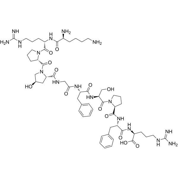 Lys-[Hyp3]-Bradykinin Structure