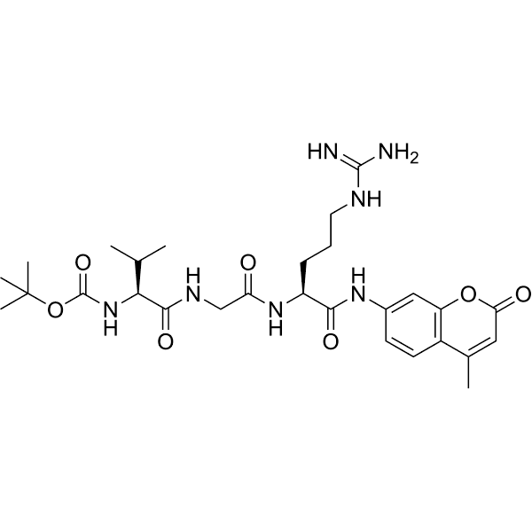 Boc-Val-Gly-Arg-AMC Structure