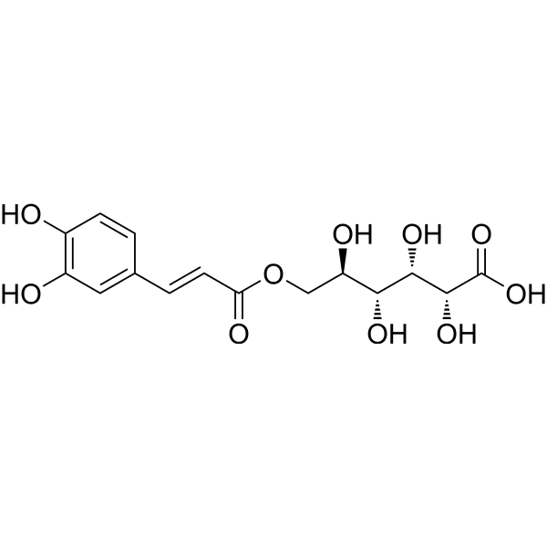 trans-Caffeoyl-6-O-D-gluconic acid Structure