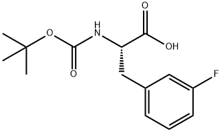 (2S)-2-[(tert-Butoxycarbonyl)amino]-3-(3-fluorophenyl)propionic acid Structure