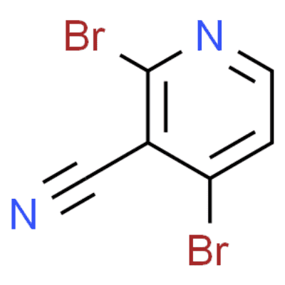 2,4-Dibromonicotinonitrile  Structure