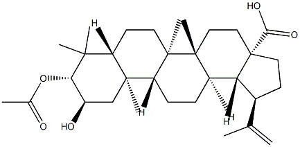 2alpha-hydroxy-3beta-acetyloxy-betulic acid Structure