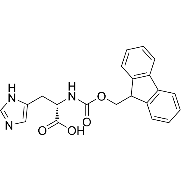 (((9H-Fluoren-9-yl)methoxy)carbonyl)-L-histidine Structure