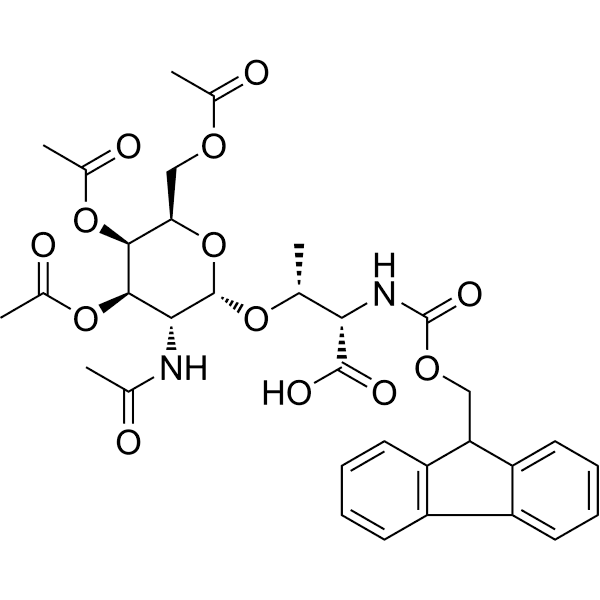 Fmoc-Thr[GalNAc(Ac)3-α-D]-OH Structure