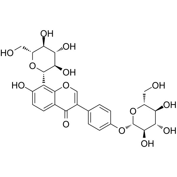 Puerarin-4'-O-β-D-glucopyranoside Structure