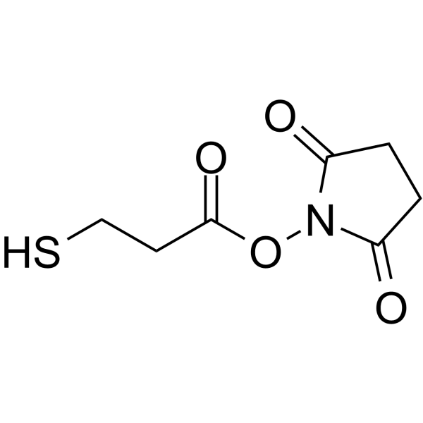 3-Mercaptopropionic acid NHS ester Structure