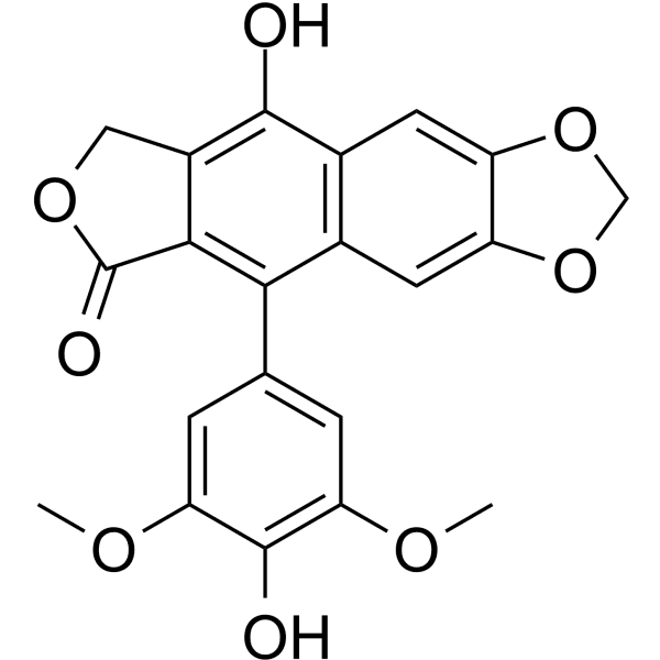 4'-Demethyldehydropodophyllotoxin Structure