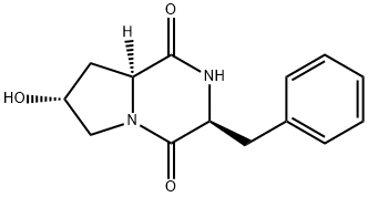 Cyclo(L-Phe-trans-4-hydroxy-L-Pro) Structure