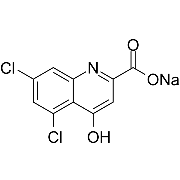 5,7-Dichlorokynurenic acid sodium Structure
