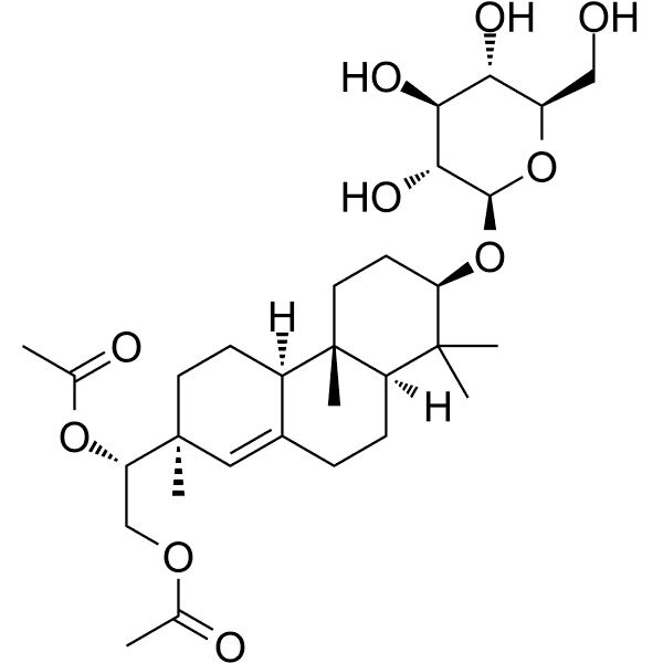 15,16-Di-O-acetyldarutoside Structure