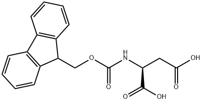 (((9H-Fluoren-9-yl)methoxy)carbonyl)-L-aspartic acid Structure