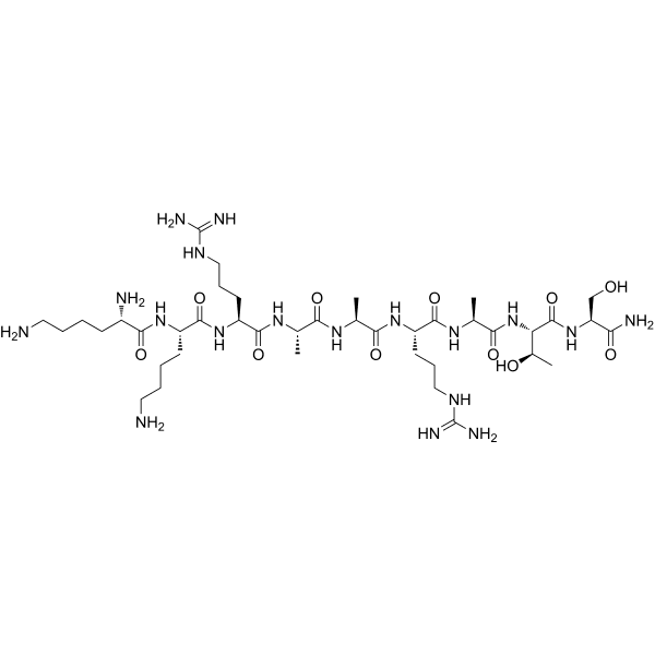 Myosin light chain kinase fragment 11-19 amide Structure