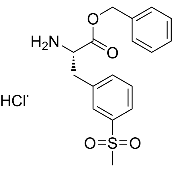 (S)-Benzyl 2-amino-3-(3-(methylsulfonyl)phenyl)propanoate hydrochloride Structure