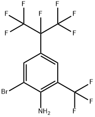 2-bromo-4-(perfluoropropan-2-yl)-6-(trifluoromethyl)aniline Structure