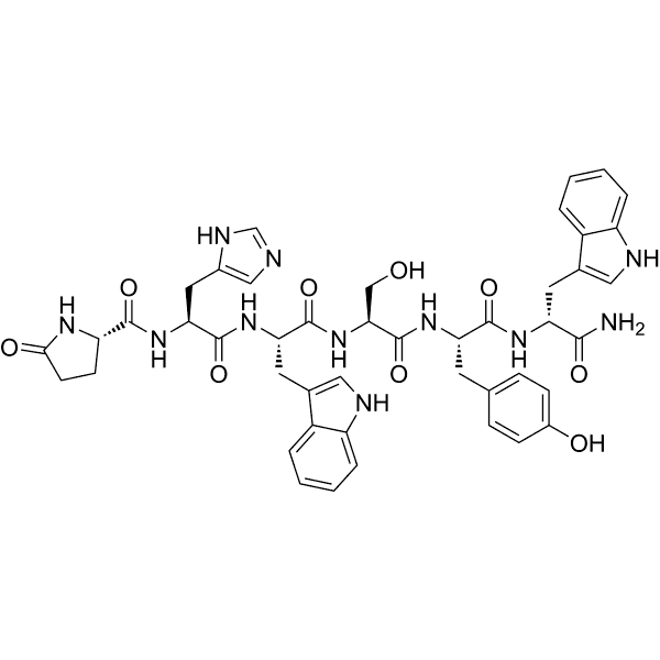 (D-Trp6)-LHRH (1-6) amide Structure